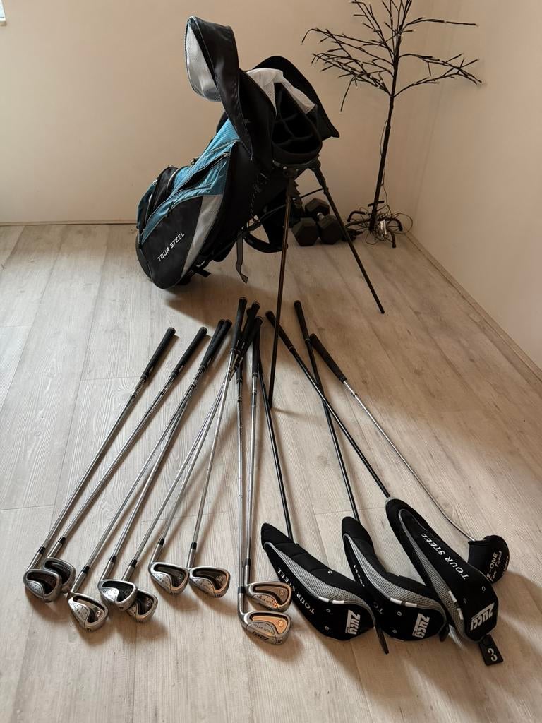 Complete golfset met tas, Sport en Fitness, Golf, Ophalen of Verzenden, Zo goed als nieuw, Set