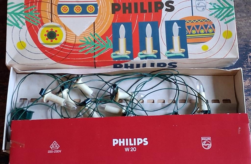 Kerstboomverlichting. Philips. Ca '50/'70. Werkend., Diversen, Kerst, Ophalen, Gebruikt