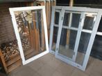 3x enkelglas raam hout met glas, Doe-het-zelf en Verbouw, Kozijnen en Schuifpuien, Gebruikt, Raamkozijn, Minder dan 75 cm, Inclusief glas