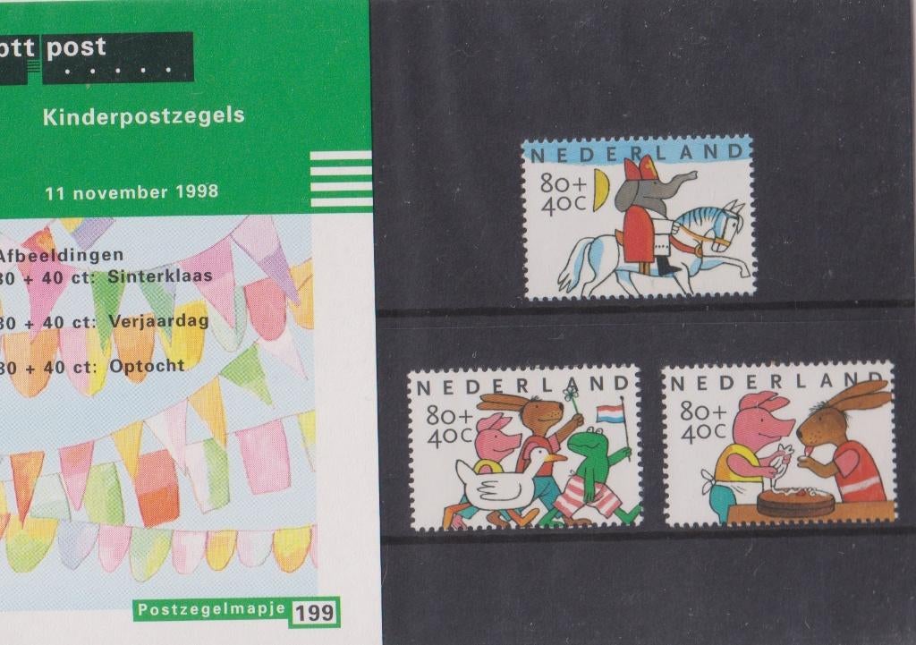 Nederland 1998 199 Postzegelmapje Kinderzegels Sinterklaas, Postzegels en Munten, Verzenden, Postfris, Overige thema's