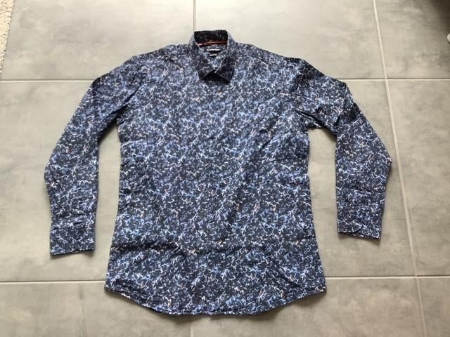 Overhemd CLAUDE VIGO maat XL modern fit, CLAUDE VIGO, Blauw, Ophalen of Verzenden, Zo goed als nieuw
