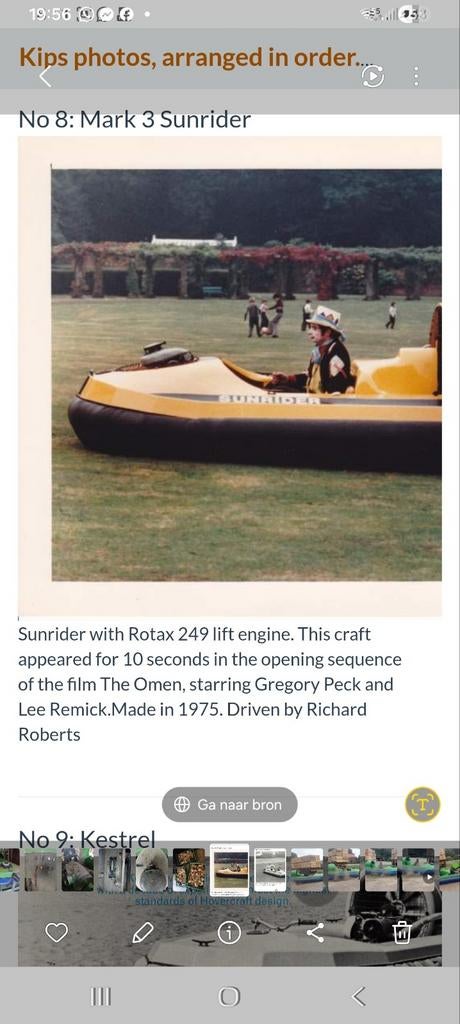 Hovercraft Sunrider  denk uit 1975 met aanhanger, Ophalen of Verzenden