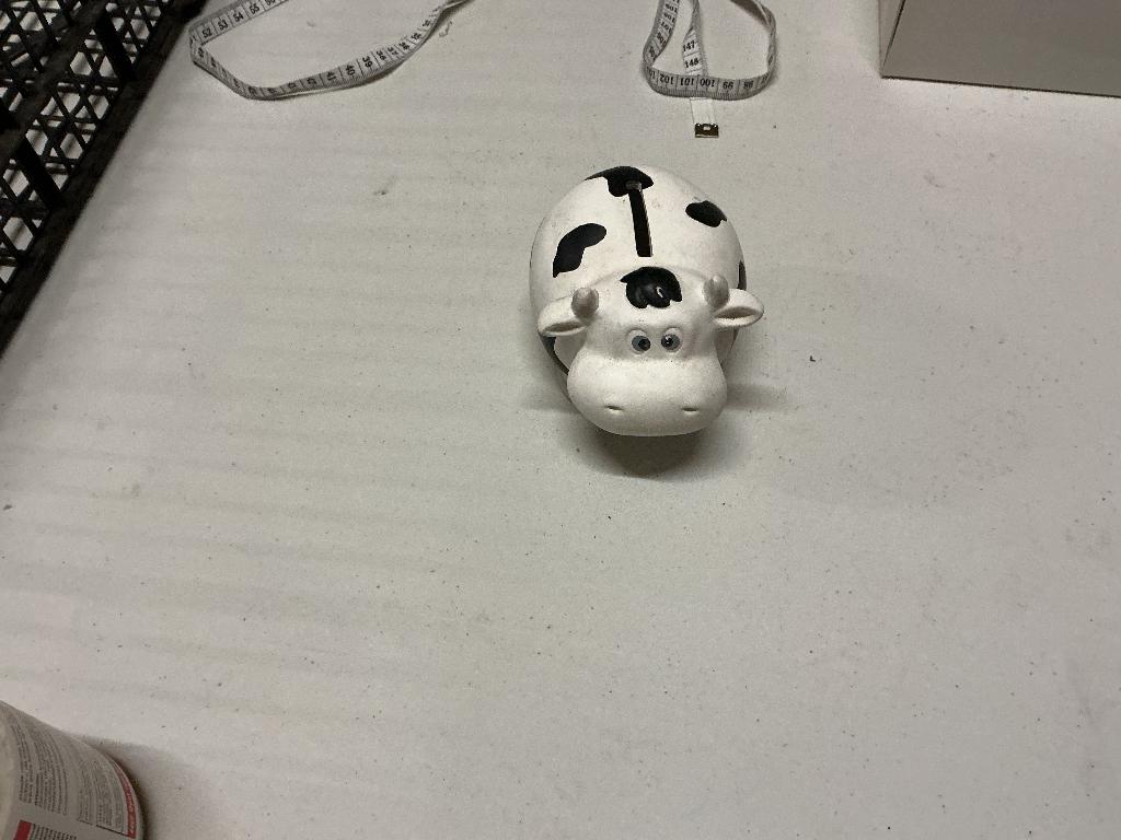 Spaarpot in vorm van koe, Ophalen, Zo goed als nieuw, Steen, Aardewerk of Keramiek, Dier