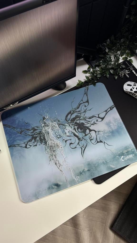 Muismat glas Clustrs, Computers en Software, Muismatten, Zo goed als nieuw, Ophalen