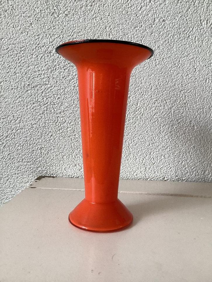 Antiek/ vintage. Frans Welz Tango glazen vaas., Antiek en Kunst, Curiosa en Brocante, Ophalen of Verzenden