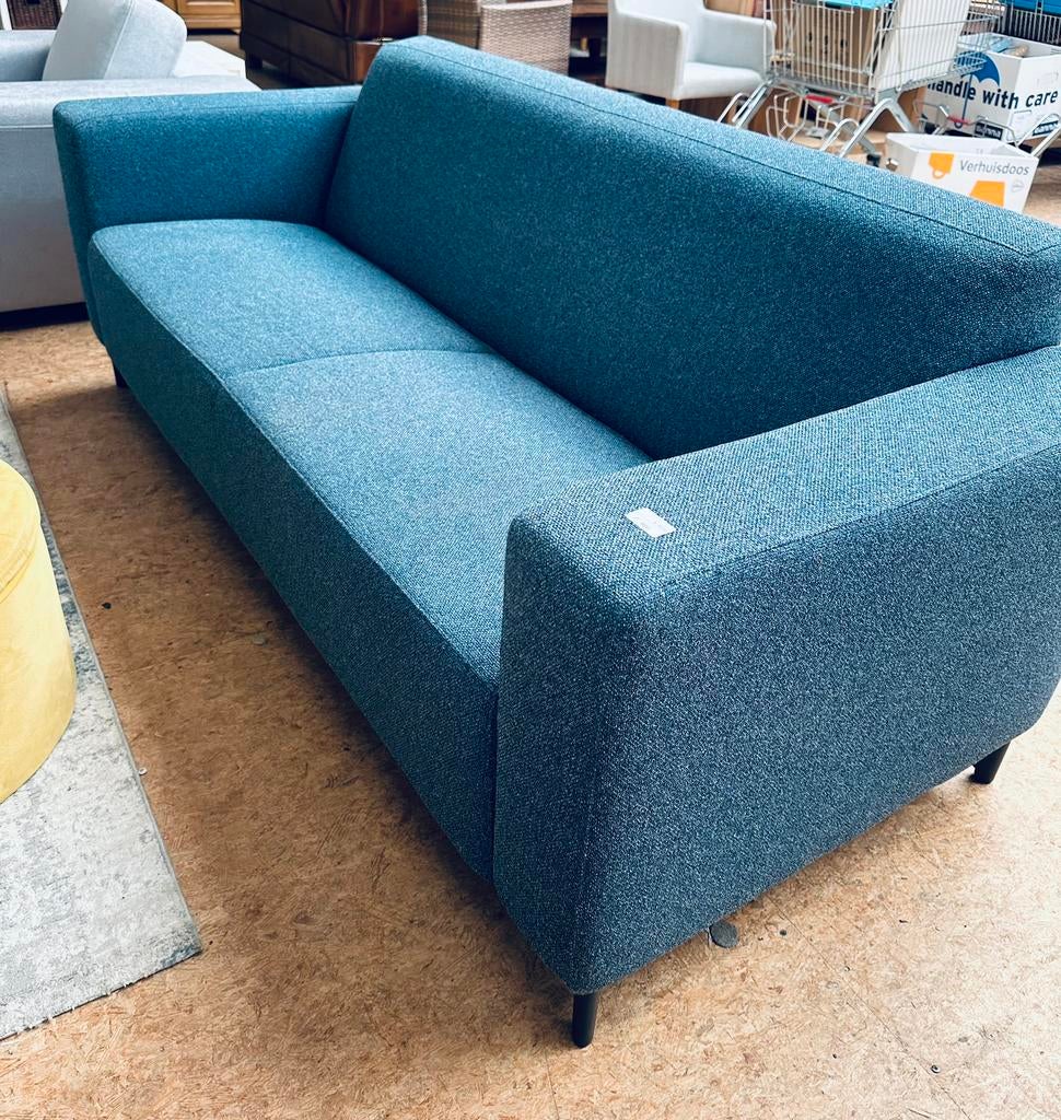 Bank MONTEL blauw 200cm, Huis en Inrichting, Banken | Bankstellen, Ophalen of Verzenden, Zo goed als nieuw, 75 tot 100 cm