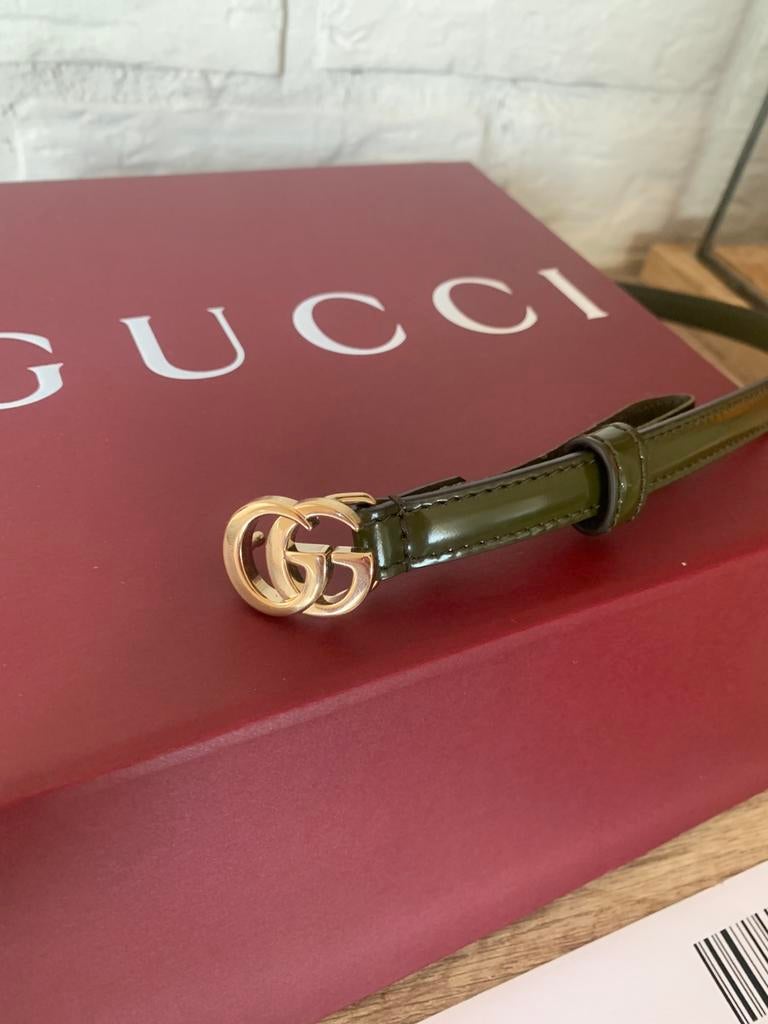 NEW Gucci GG marmont thin belt special edition 85, Minder dan 3 cm, Echt leder, Nieuw, Ophalen of Verzenden