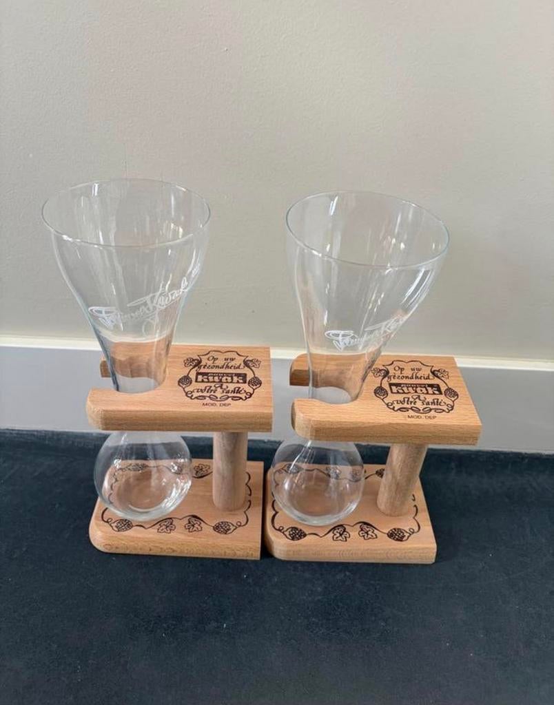 Pauwel Kwak bierglas met houder (2 stuks), Ophalen of Verzenden, Zo goed als nieuw, Bierglas