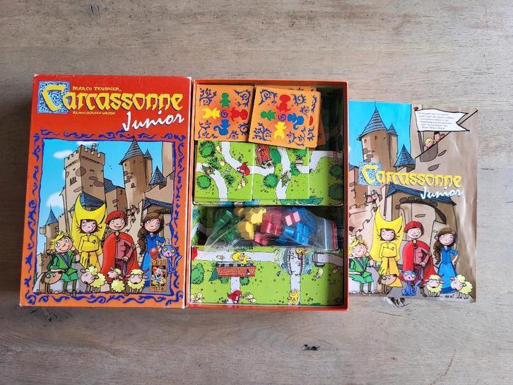 spel Carcassonne junior, Hobby en Vrije tijd, Gezelschapsspellen | Bordspellen, Gebruikt, Een of twee spelers, Drie of vier spelers