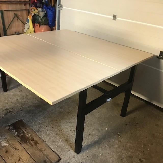 Bureau duo uitvoering in hoogte verstelbaar, Huis en Inrichting, Bureaus, Ophalen, In hoogte verstelbaar, Zo goed als nieuw, Bureau