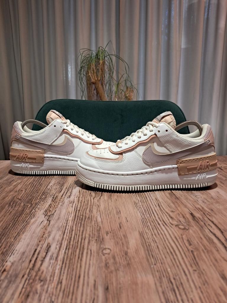 Nike Air Force 1 Shadow 'Amethyst Ash' Size 38,5, Wit, Nike, Ophalen of Verzenden, Sneakers of Gympen