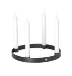 Ferm Living candle holder zwart brass nieuw twv € 69,00!, Overige materialen, Zwart, Nieuw, Ophalen of Verzenden