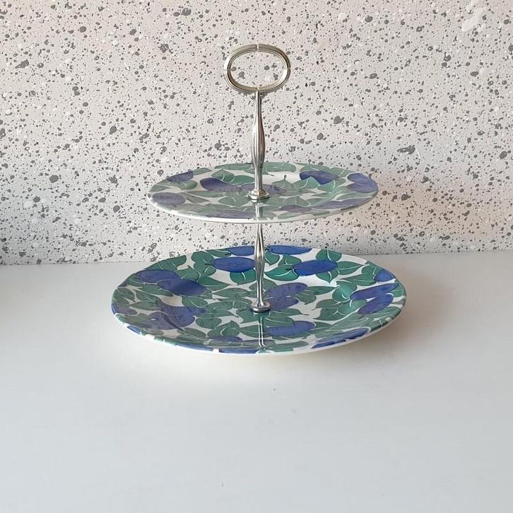 Grindley England 2 laags etagere Garden fruits, Antiek en Kunst, Antiek | Servies los, Ophalen of Verzenden