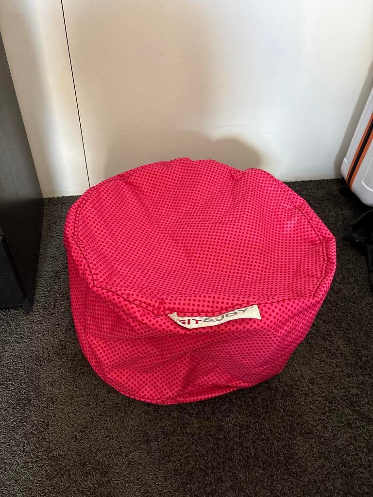 Roze zitzak sit&joy met stippen - Comfortabel en stijlvol, Huis en Inrichting, Zitzakken, Ophalen, Gebruikt, Roze, Zitzak