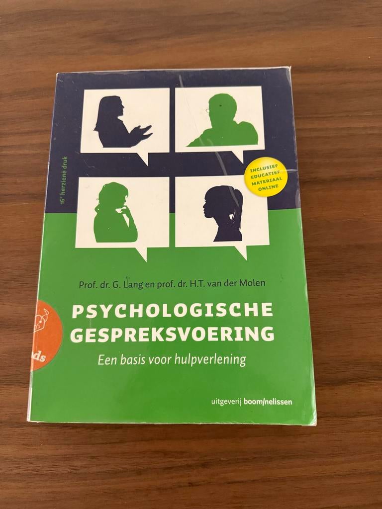 Psychologische Gespreksvoering - Social Work Studieboek, Ophalen of Verzenden, Gamma, Zo goed als nieuw, HBO