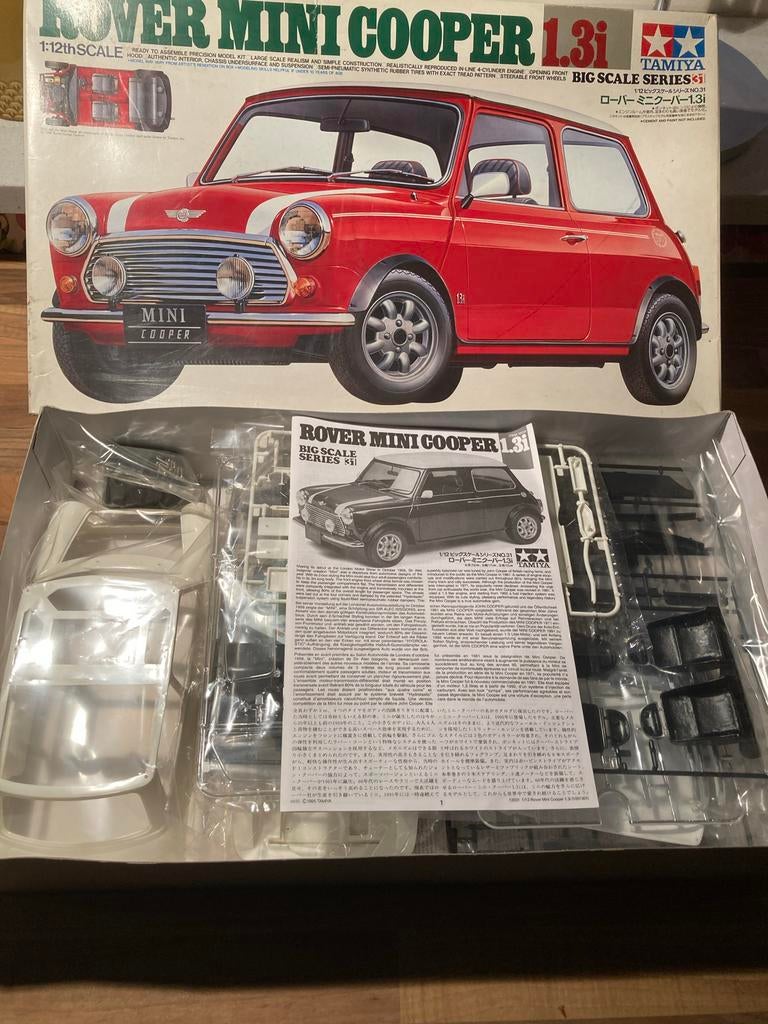 Tamiya Mini Cooper 1:12 modelbouw, Auto, Groter dan 1:32, Nieuw, Ophalen of Verzenden