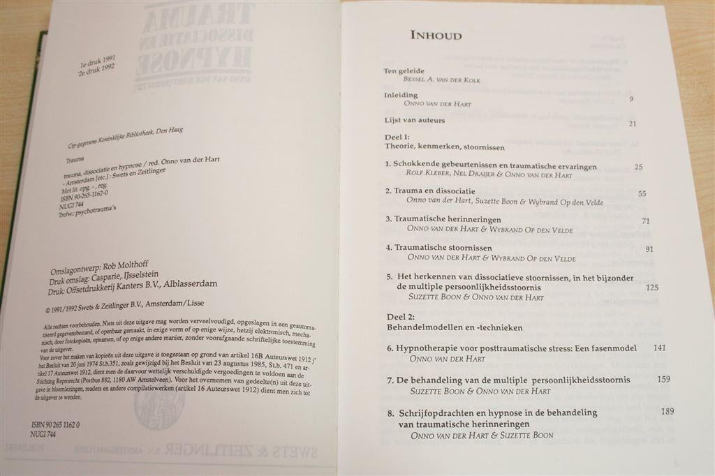 Trauma & Dissociatie — Standaardwerk van Onno van der Hart, Ophalen of Verzenden, Gelezen