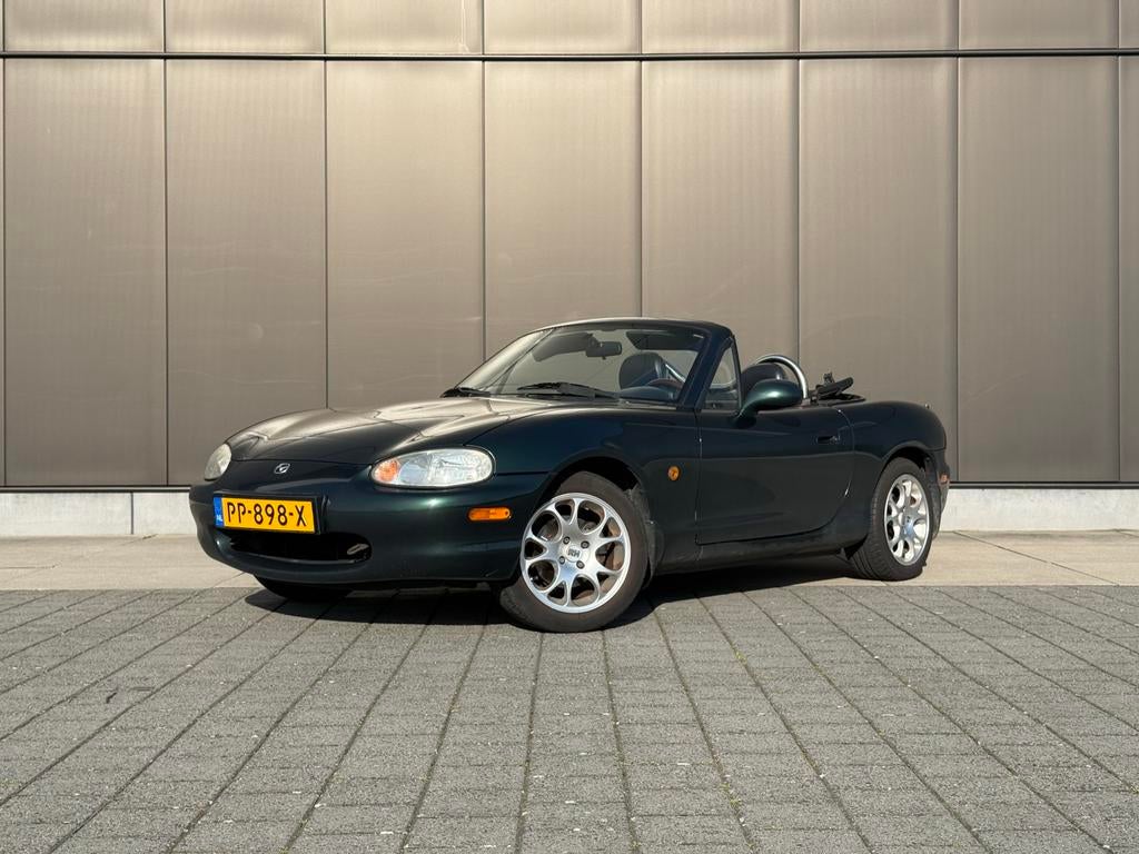 Mazda MX-5 NB 1.6 I 1998 Groen, Auto's, Mazda, Particulier, MX-5, Apple Carplay, Elektrische ramen, Lederen bekleding, Lichtmetalen velgen