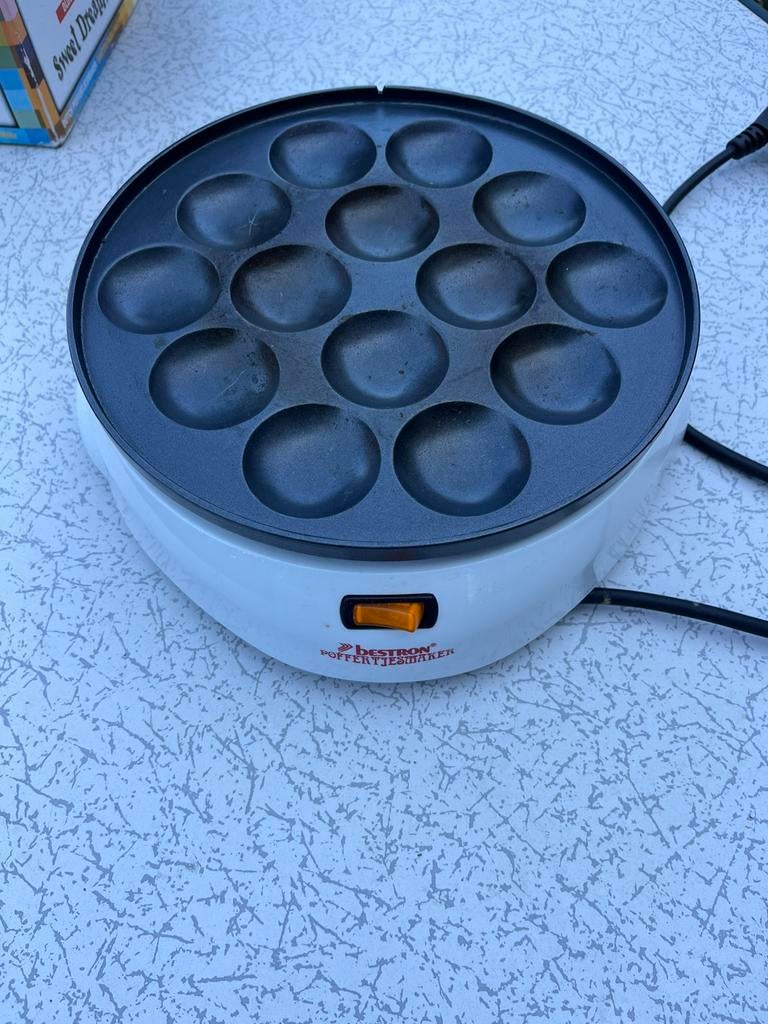 Poffertjesplaat Bestron | poffertjespan | Met doos, Ophalen of Verzenden, Zo goed als nieuw