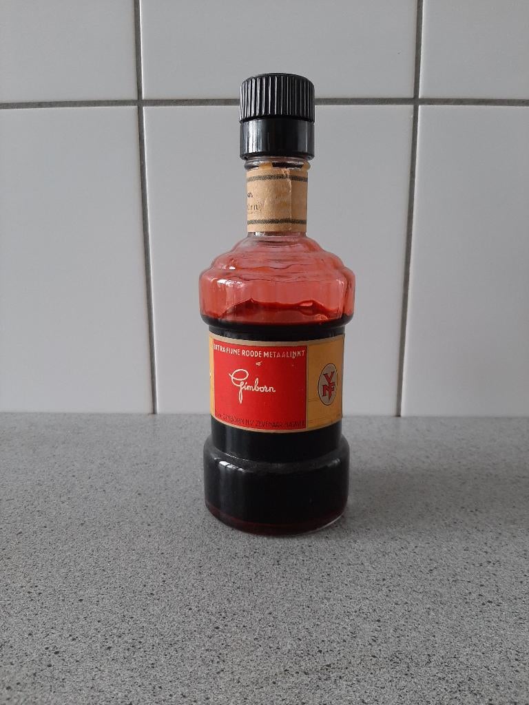 FLES OUDE SCHOOLINKT (rood), Diversen, Schrijfwaren, Ophalen of Verzenden, Gebruikt