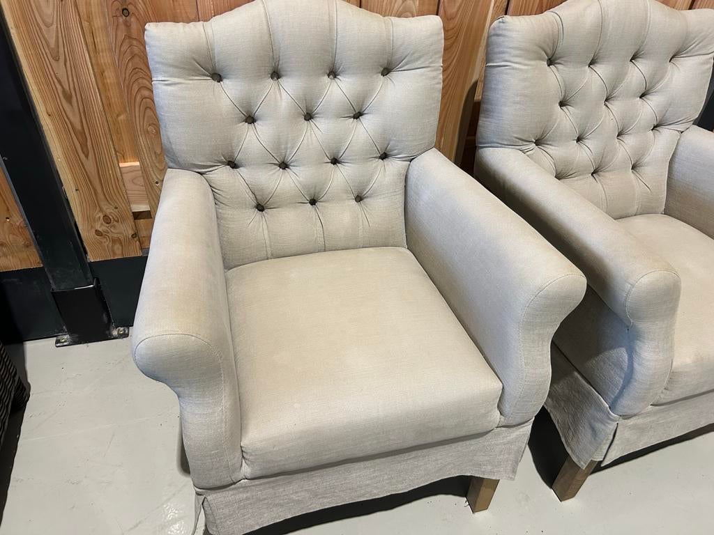 2 prachtige landelijke fauteuils van Woonhuis Elspeet, Huis en Inrichting, Fauteuils, Gebruikt, ., Minder dan 75 cm, Ophalen of Verzenden