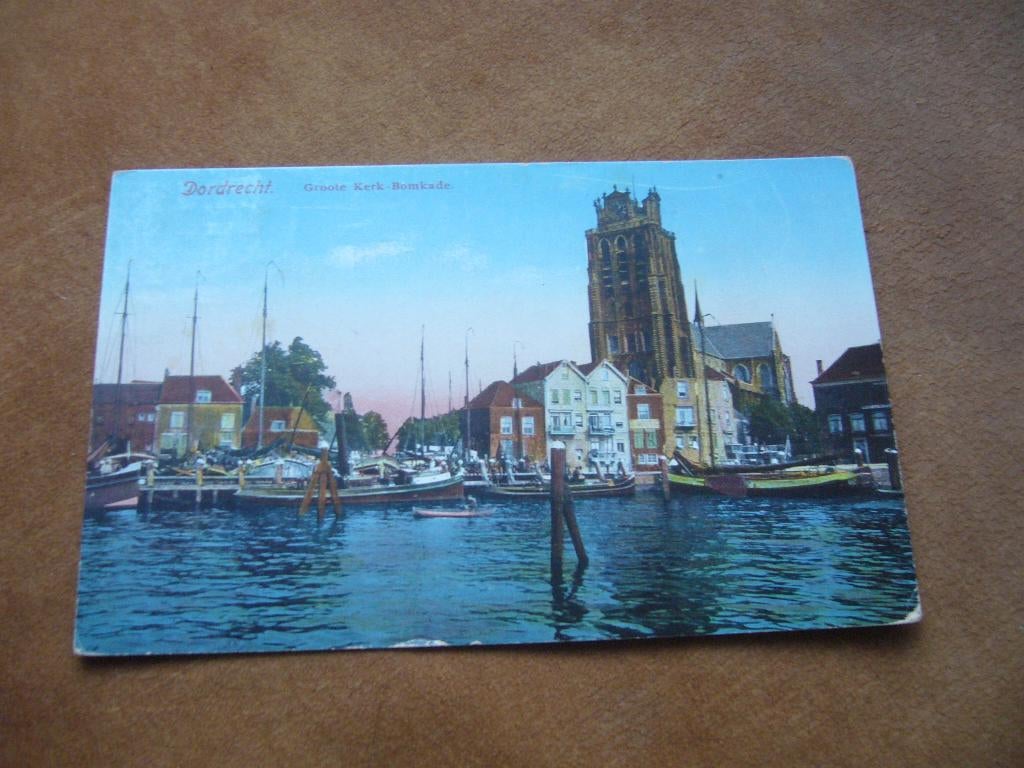 DORDRECHT  =  GROOTE KERK - BOMKADE, Ophalen of Verzenden, 1920 tot 1940, Gelopen, Zuid-Holland