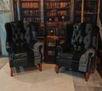 Set Chesterfield Oorfauteuils Black Edition, Ophalen of Verzenden, 75 tot 100 cm, Info@treasurecollection.nl, Treasure
