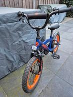 Amigo Kinderfiets 16 inch - Blauw/Oranje, Ophalen, Zijwieltjes, Amigo, 16 tot 20 inch