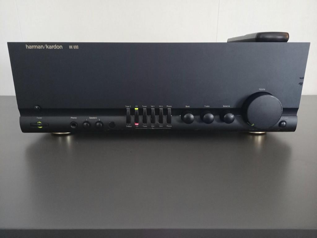 HARMAN KARDON HK 690 RINGTRAFO 2 X 100 WATT + PHONO + A.B., Overige merken, Gebruikt, Ophalen of Verzenden, 60 tot 120 watt