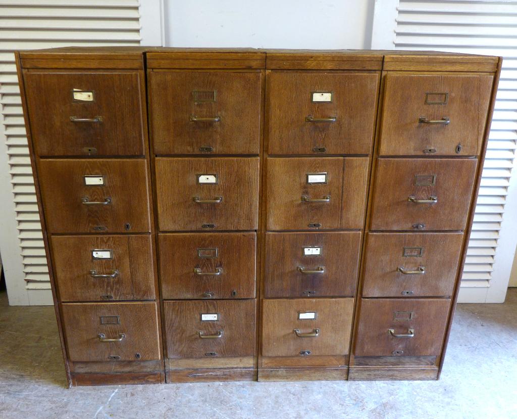 Mooie antieke eiken ladekast archiefkast, Antiek en Kunst, Ophalen