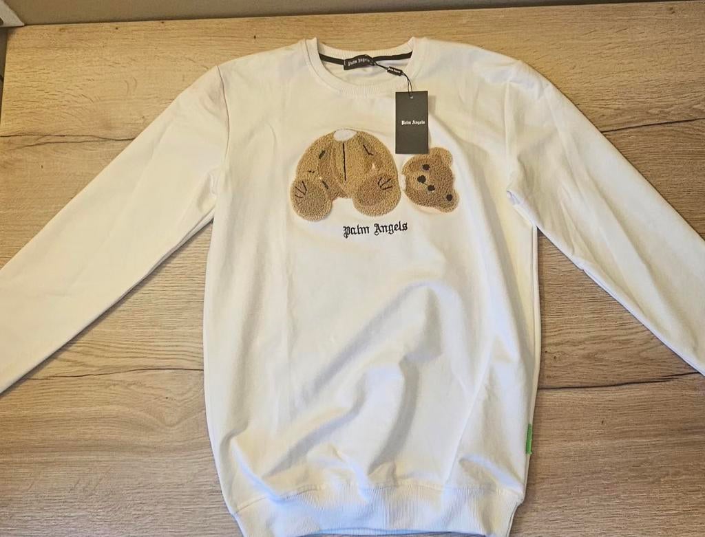 Nieuwe Palm Angels Trui met Teddybeer Print, Ophalen of Verzenden, Nieuw, Wit