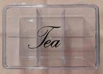 Theedoos, transparant met 6 vakken, Gebruikt, Kunststof, Ophalen of Verzenden, Theedoos