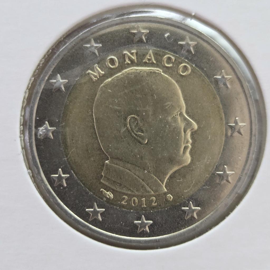 Monaco 2012 | Reguliere €2, Postzegels en Munten, Munten | Europa | Euromunten, Ophalen of Verzenden, Monaco, 2 euro, Losse munt