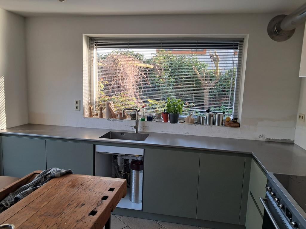 Geborsteld RVS aanrechtblad zgan, Ophalen, Zo goed als nieuw, Staal of Rvs, Overige typen