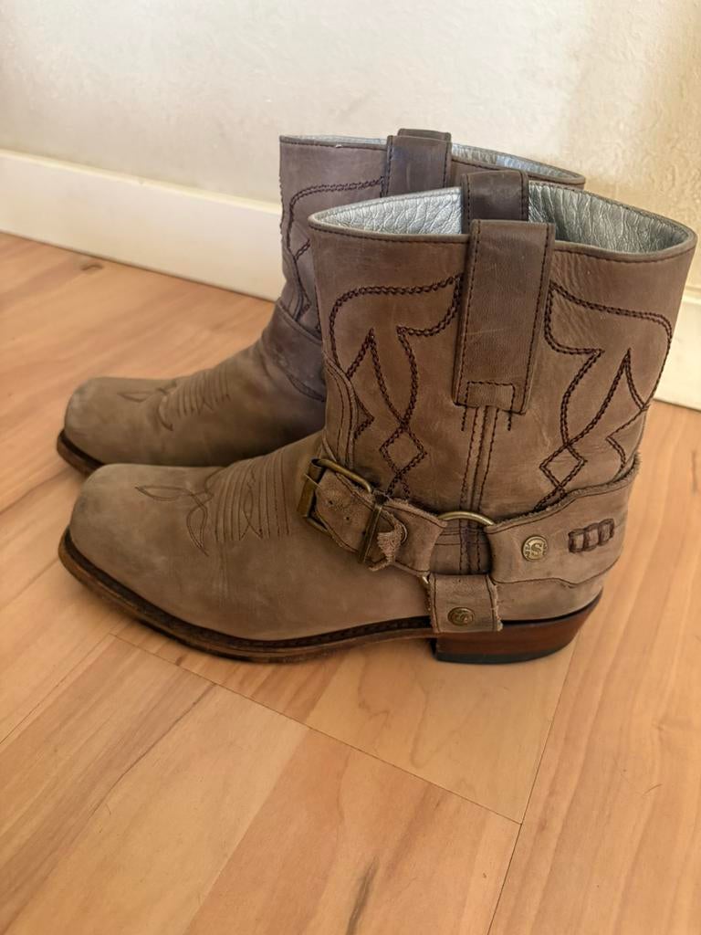 Stoere khaki cowboy laarzen v Sendra mt 36, Kleding | Dames, Schoenen, Ophalen of Verzenden, Zo goed als nieuw, Overige kleuren