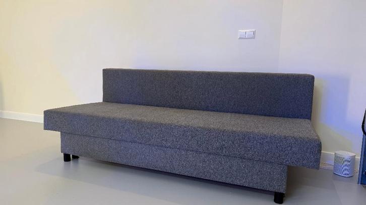 ÄLVDALEN 3-zits slaapbank, Knisa grijsbeige IKEA, Huis en Inrichting, Slaapkamer | Slaapbanken, Zo goed als nieuw, 80 cm, 200 cm