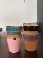 4x HKliving koffiekopje 70s (Ø7,5 cm) (180 ml), Ophalen, Keramiek, Zo goed als nieuw, Overige stijlen