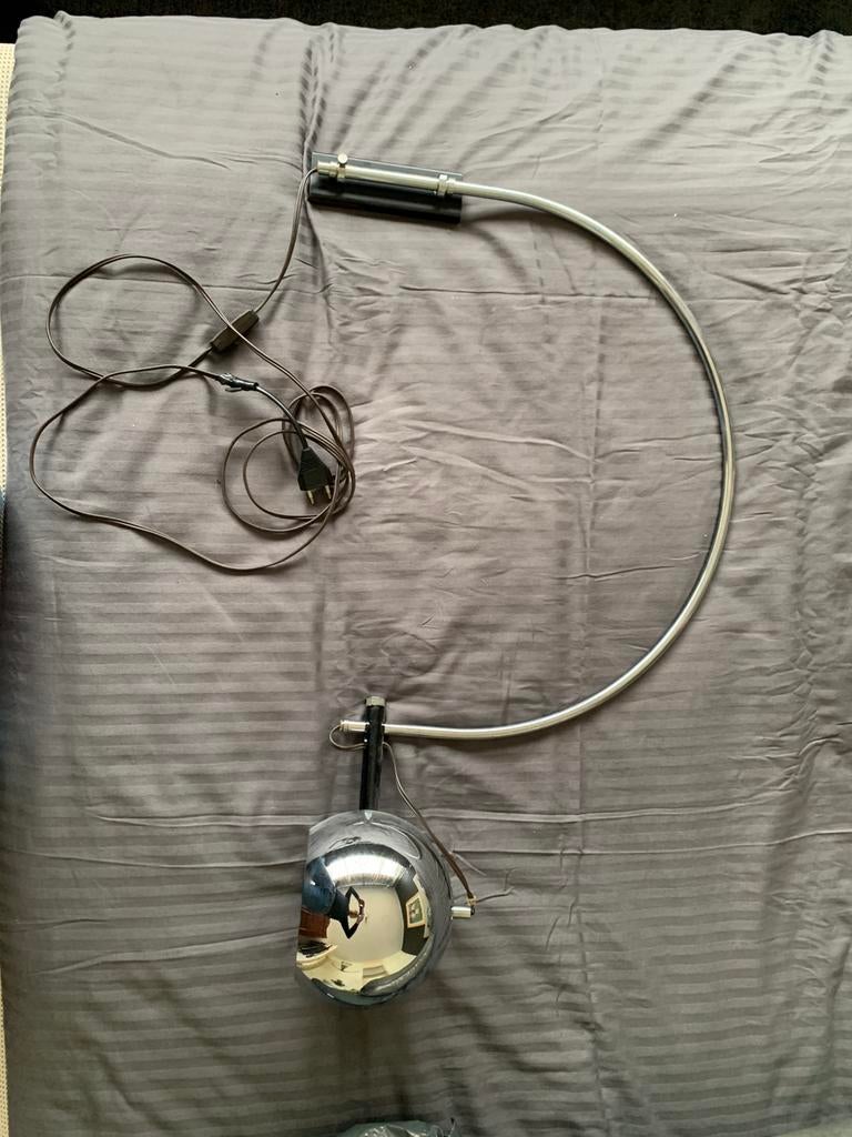 Vintage GEPO booglamp chroom, Ophalen of Verzenden, Gebruikt
