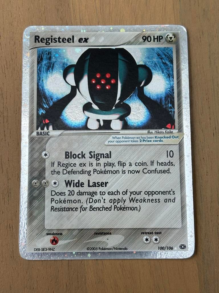 Registeel ex Pokémon kaart (Foil) 100/106, Ophalen of Verzenden, Gebruikt, Losse kaart, Foil