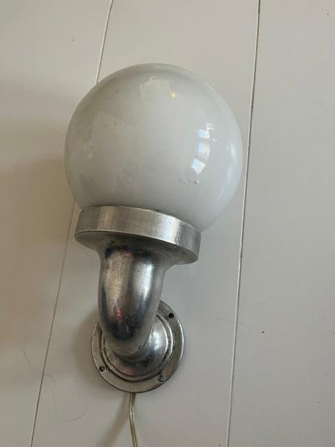 Wandlamp bol / bollamp Art Deco stijl, Huis en Inrichting, Lampen | Wandlampen, Ophalen, Gebruikt, Glas, Art deco