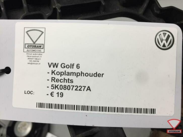 vw golf 6 koplamphouder links 5k0807227a, Gebruikt, Volkswagen, Volkswagen AG, Berliner Ring 2
38440  Wolfsburg, DE