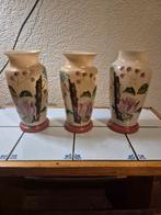 3 beschilderde vazen, Antiek en Kunst, Ophalen of Verzenden