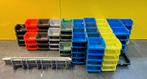 124 Sorteerbakjes/wandbakjes + 8m ophangsysteem / rail, Doe-het-zelf en Verbouw, Ophalen of Verzenden, Gebruikt