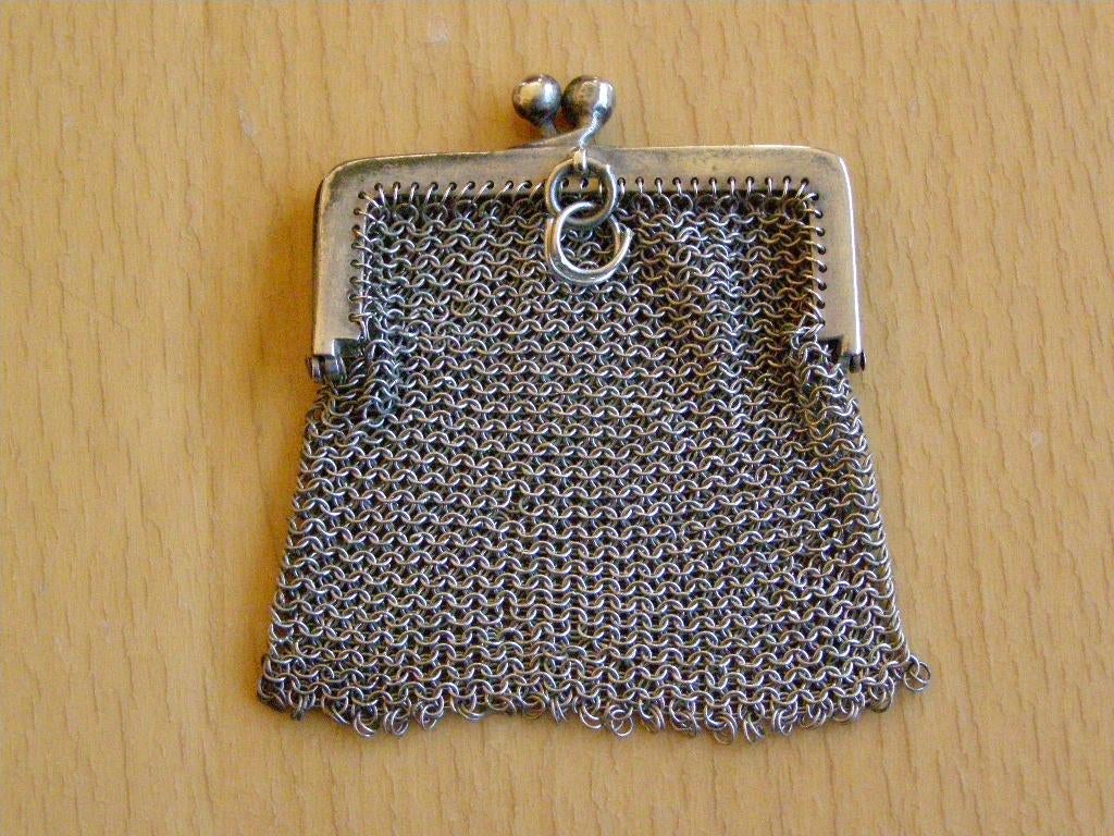 ANTIEK ZILVEREN 800 BEURSJE  MET KNIP PORTEMONNEE 26,4 GR, Antiek en Kunst, Ophalen of Verzenden, Zilver