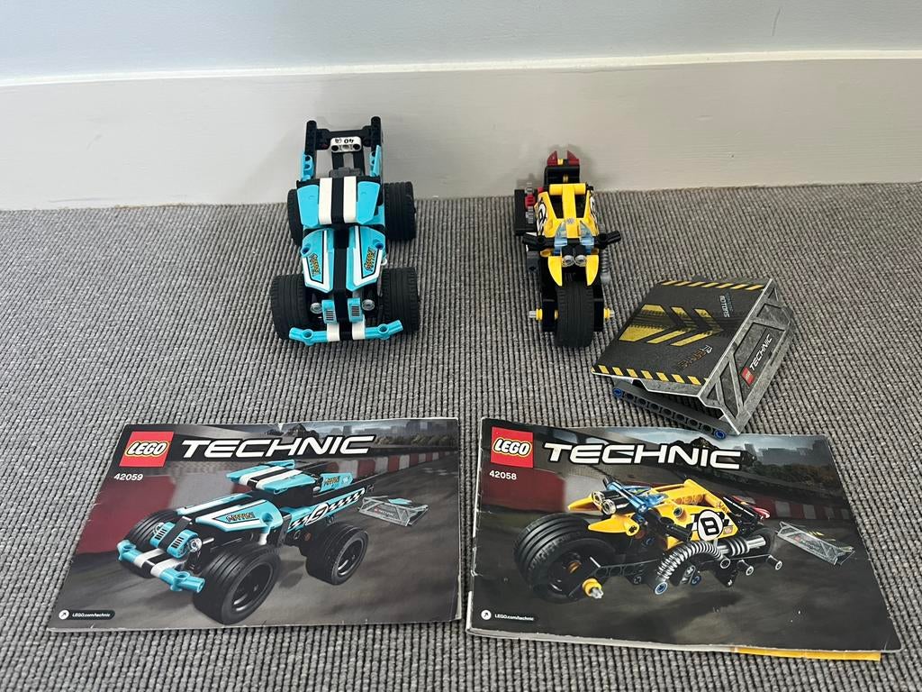 Lego technic 42059 en 42058 - compleet, G1, Ophalen of Verzenden, Zo goed als nieuw