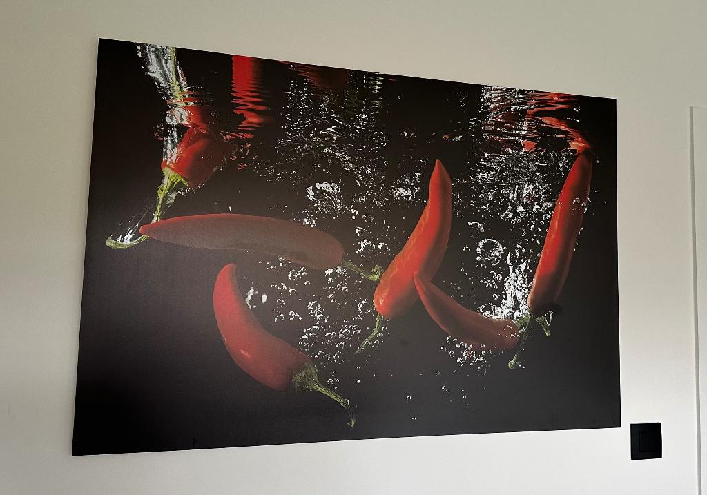 Dibond schilderij met pepers, Ophalen