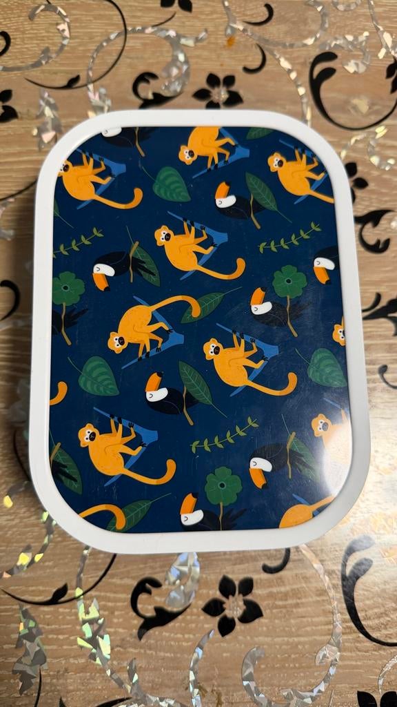 Mepal broodtrommel kids met apen en vogels, Ophalen of Verzenden, Nieuw