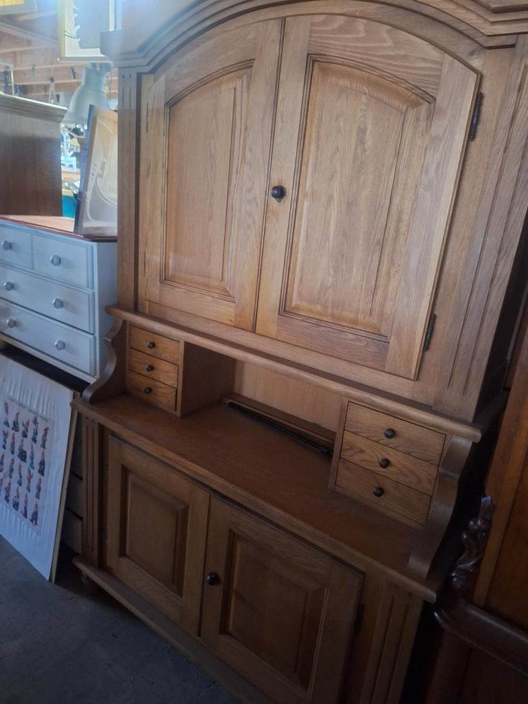 Blank eiken kast, Ophalen, Gebruikt, 25 tot 50 cm, 150 tot 200 cm