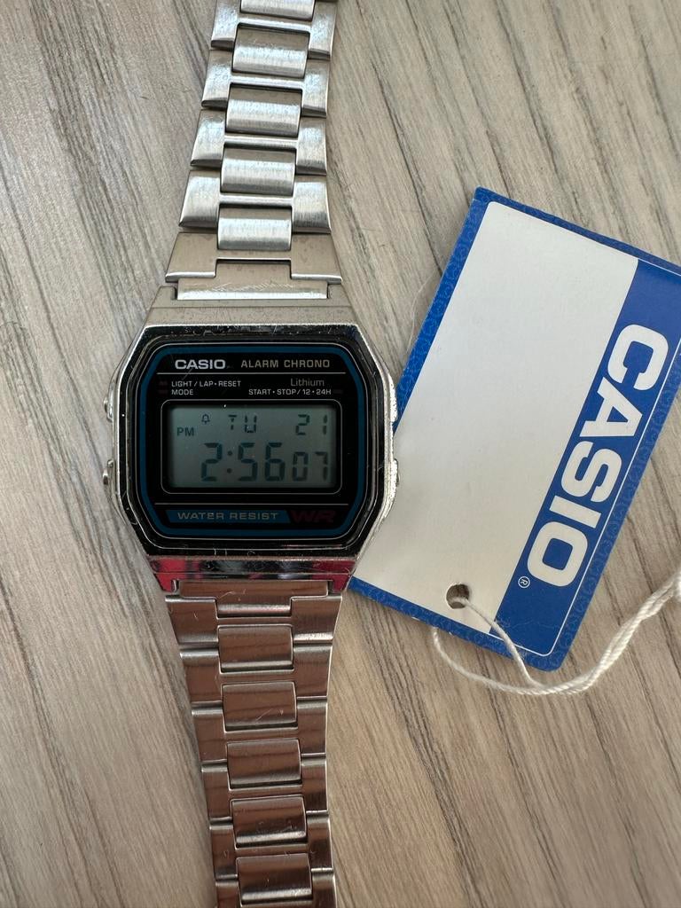 Casio A158WA-1DF Vintage Digitale Horloge, Ophalen of Verzenden, Gebruikt