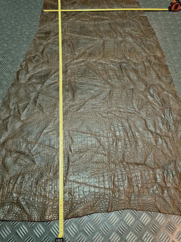 Tuig - Leer Olijf-Groen(zie omschrijving!), Hobby en Vrije tijd, Stoffen en Lappen, Leer of Kunstleer, Nieuw, Ophalen of Verzenden